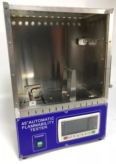 45° Flammability Tester For Face Mask Holder 45° Angle Ignition Time 0-99.0s